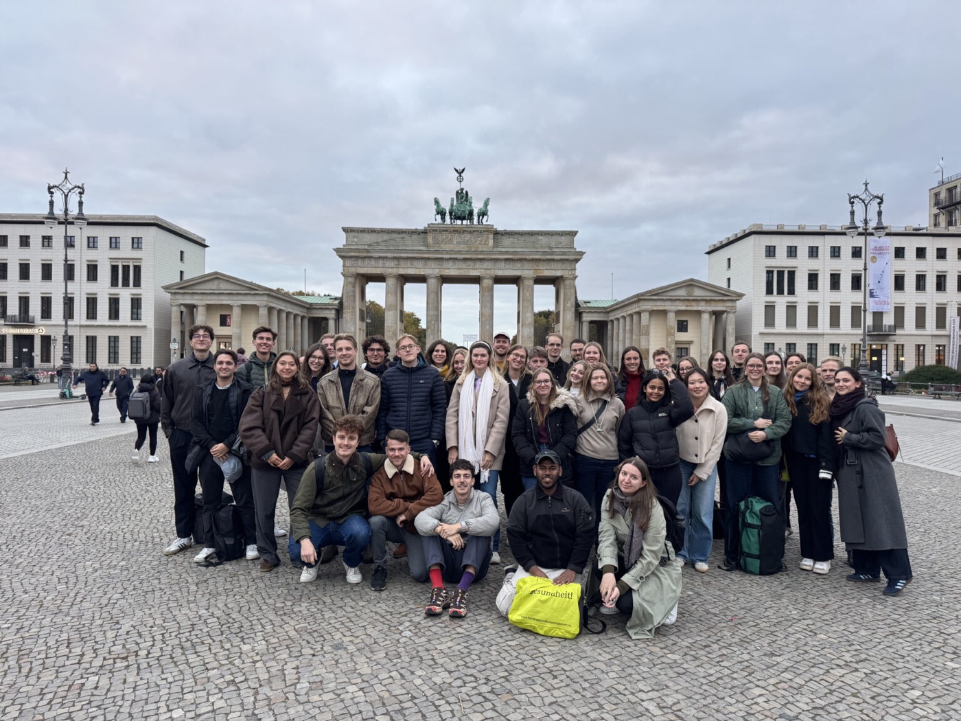 AIM Connect Munich cohort at the Brandenburg Gate during the Berlin kickoff weekend