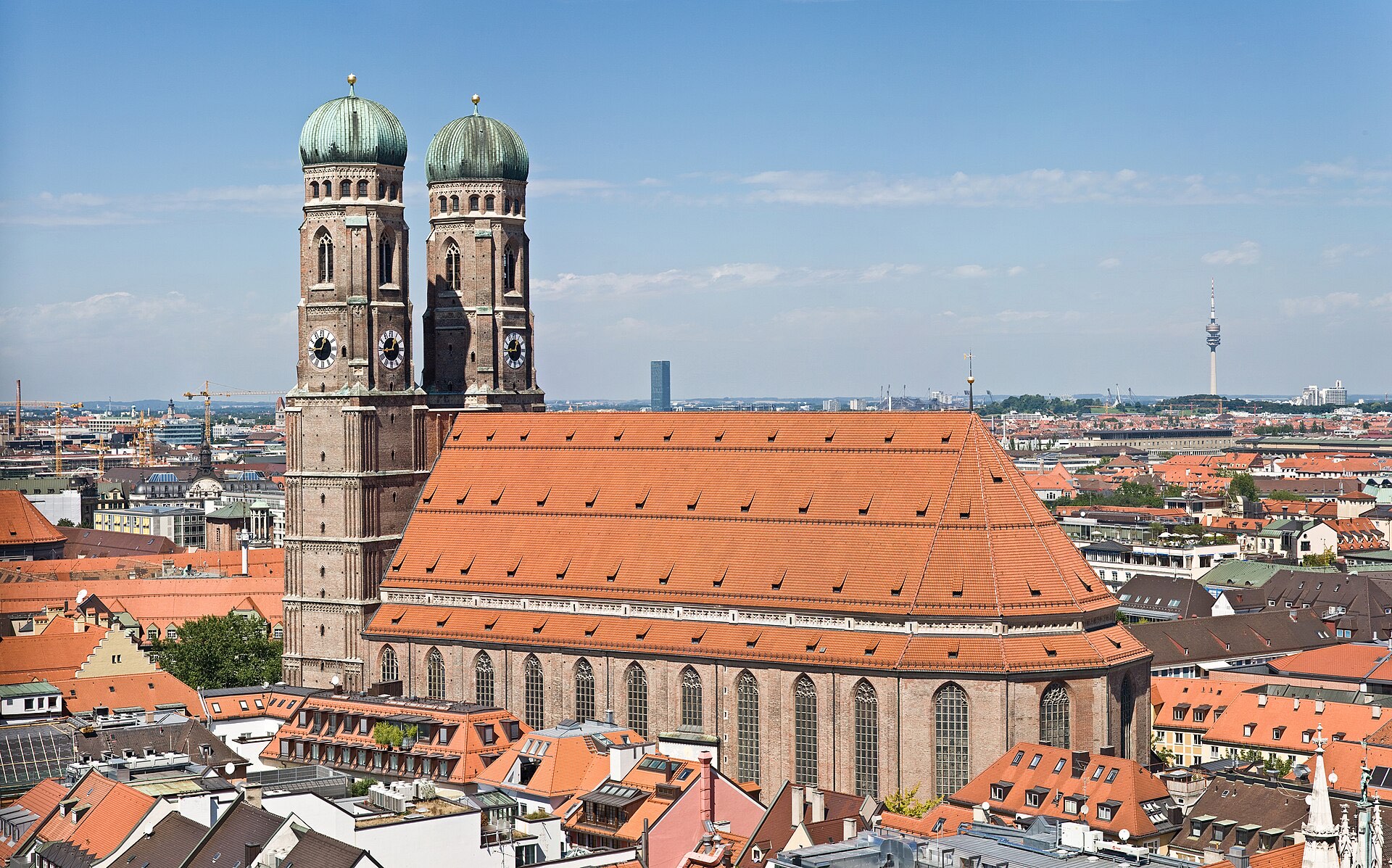 View over Munich with the Frauenkirche
