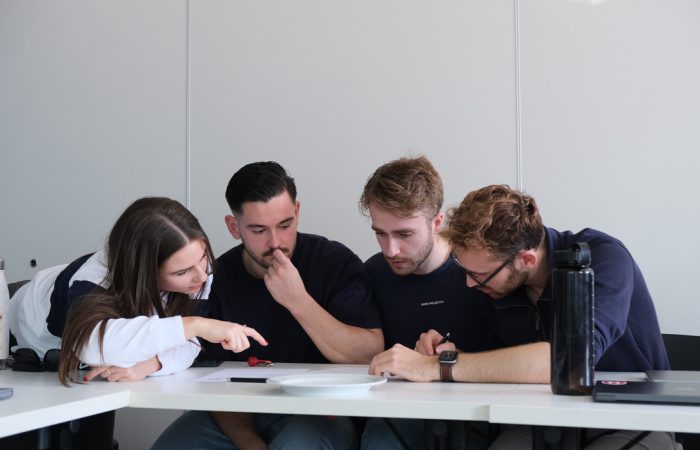 AIM Science members working on a research project
